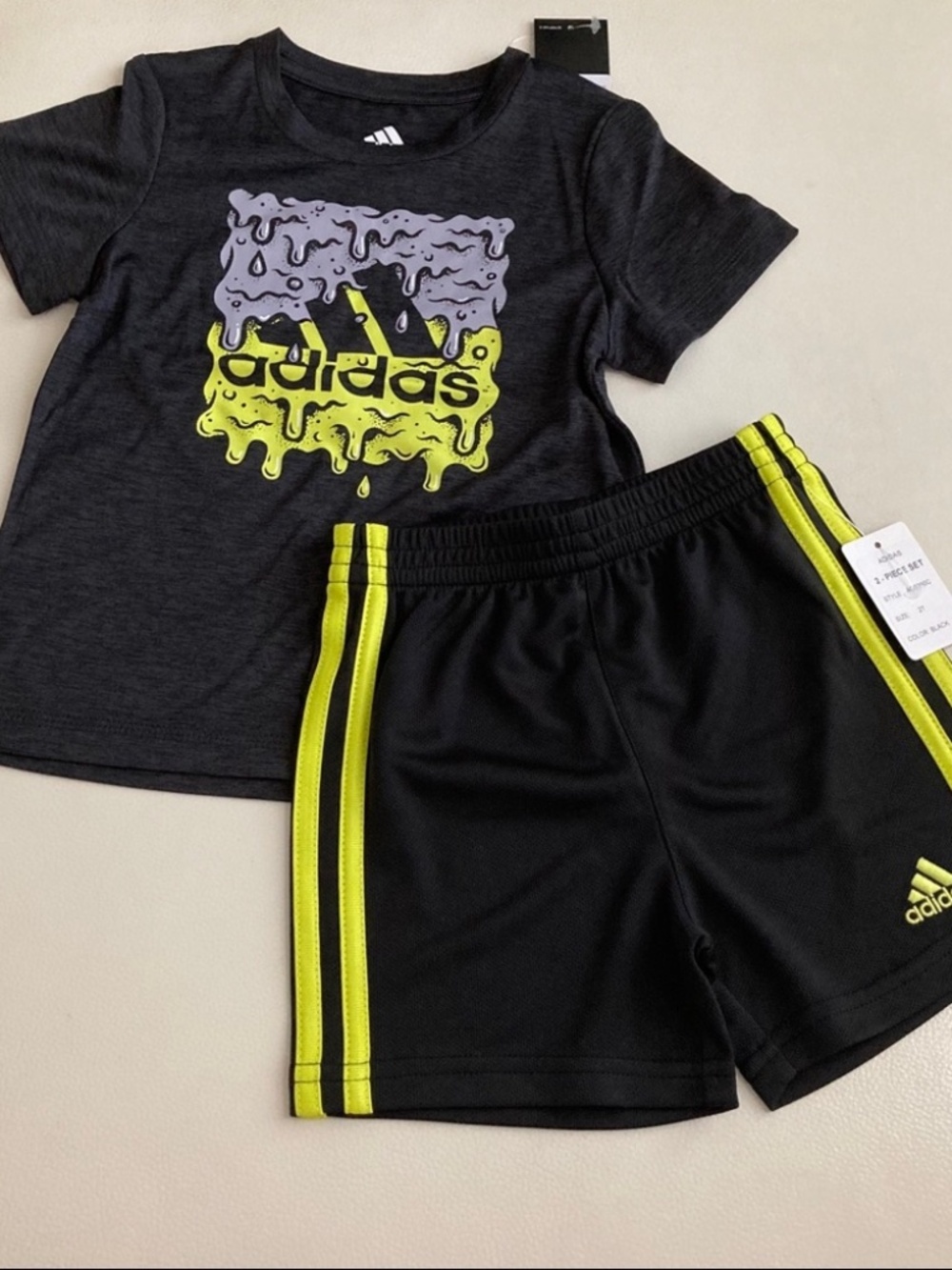 Adidas active performance shorts tee set 6205 - Picture 4 of 6